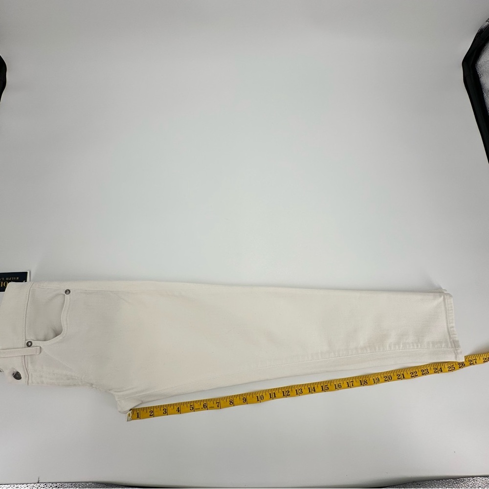 Ralph Lauren NWT The Tompkins Skinny Crop White Jeans Size 26 - Picture 11 of 16